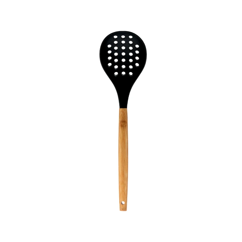 ESTIA Estia κουταλα τρυπητη bamboo essentials σιλικονησ μαυρη 01-14643
