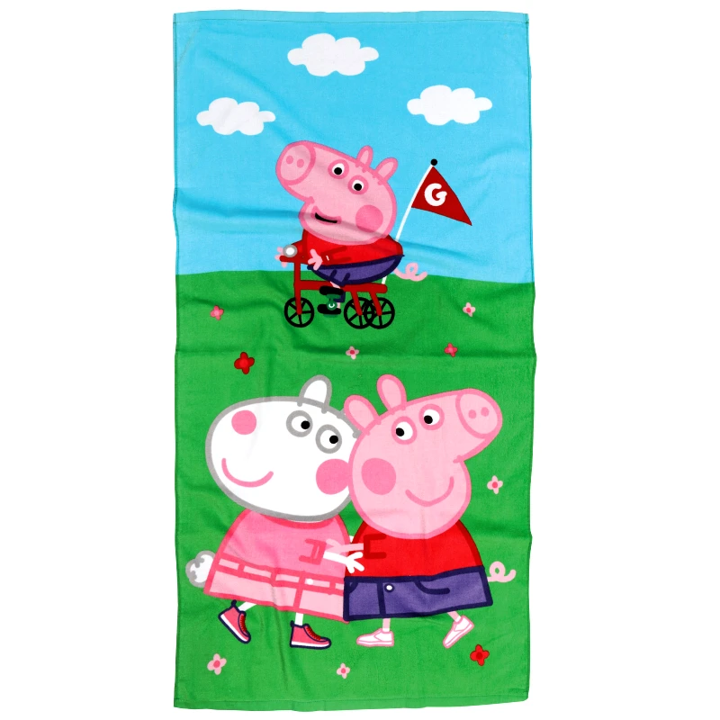 DISNEY Πετσετα θαλασσησ peppa pig 70χ140 5863 μπλε, πρασινο, ροζ