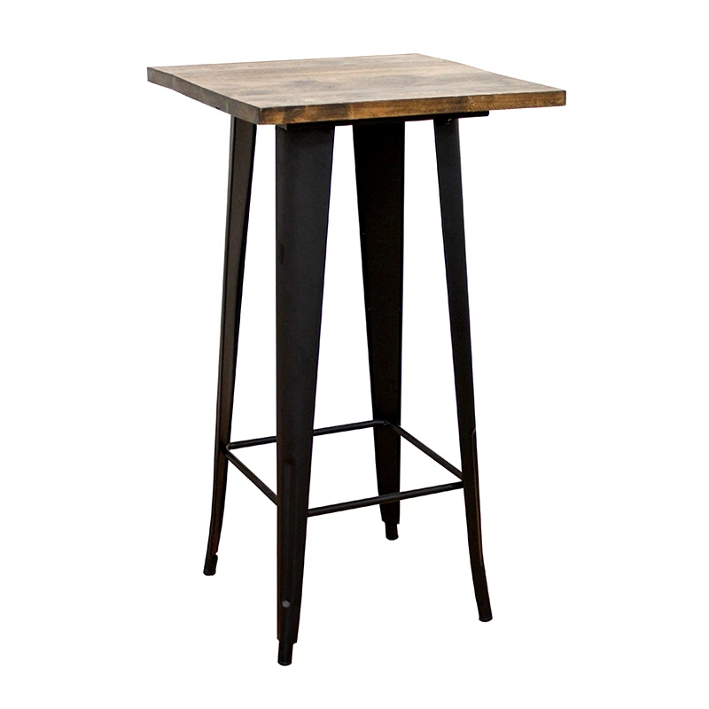 ZITA PLUS TEXAS ΜΠΑΡ ΜΑΥΡΟ ΜΑΤ ΤΡΑΠ. 60Χ60Χ103εκ.WOOD TOP