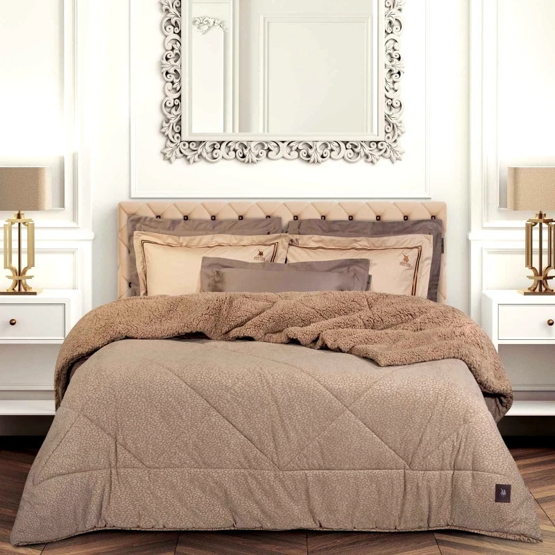 GREENWICH POLO CLUB Greenwich polo club κουβερτοπαπλωμα king sherpa essential 4437 taupe 240χ250