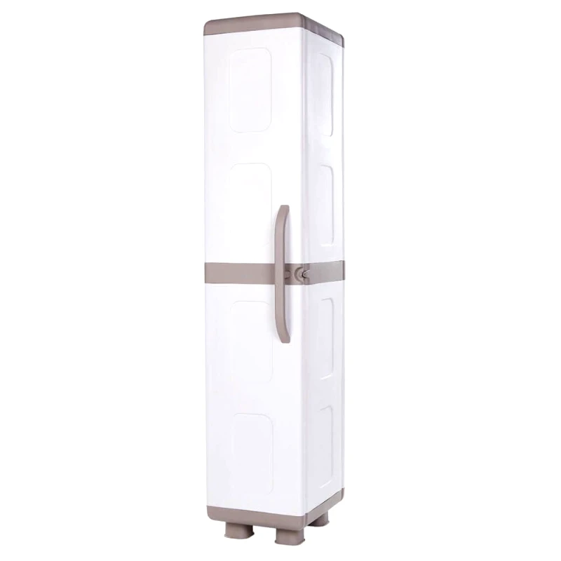HOMEPLAST Ντουλάπα Μονόφυλλη Πλαστική Ίριδα 44x36x179εκ. Μπεζ-Ζαχαρί, HOMEPLAST