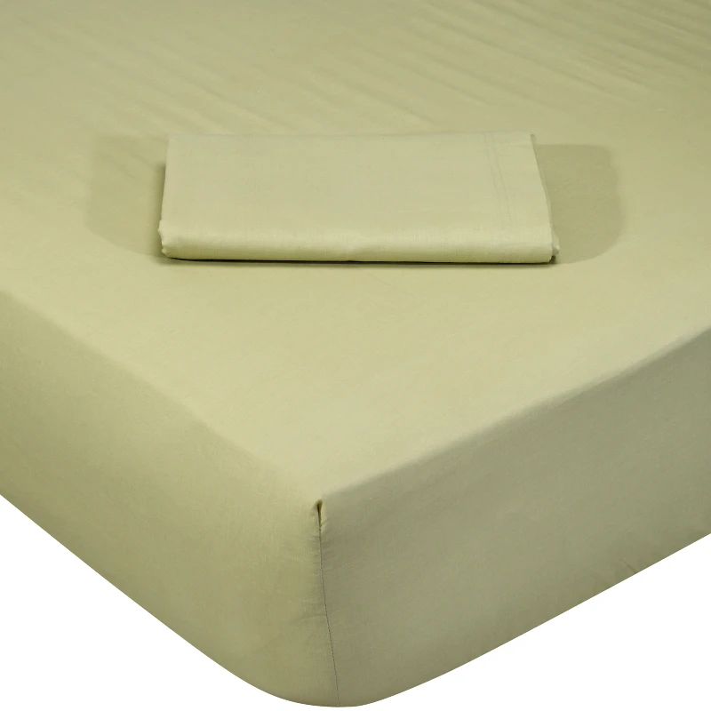 DAS Home Das home σεντονι υπερδιπλο με λαστιχο green olive 1016 green olive 160χ200+35