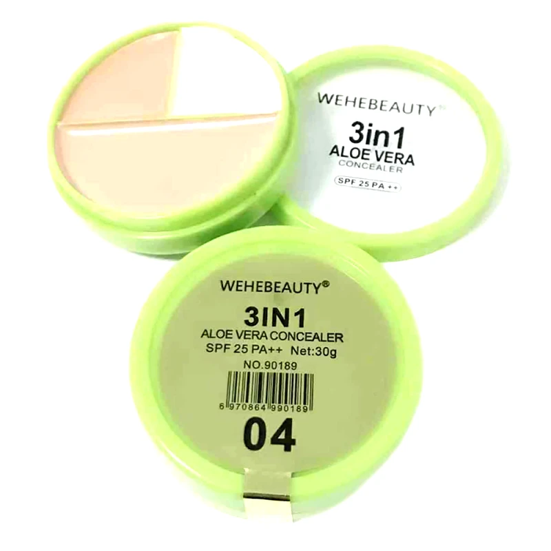 WEHEBEAUTY Τρίχρωμο Κρεμώδες Foundation με Εκχύλισμα Αλόης & SPF25 30gr by La Meila #4