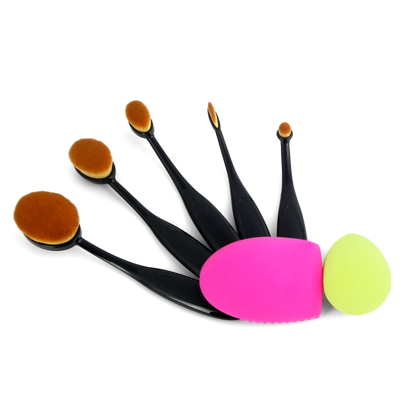 7 Οβάλ Επαγγελματικά Πινέλα Μακιγιάζ Beautyware