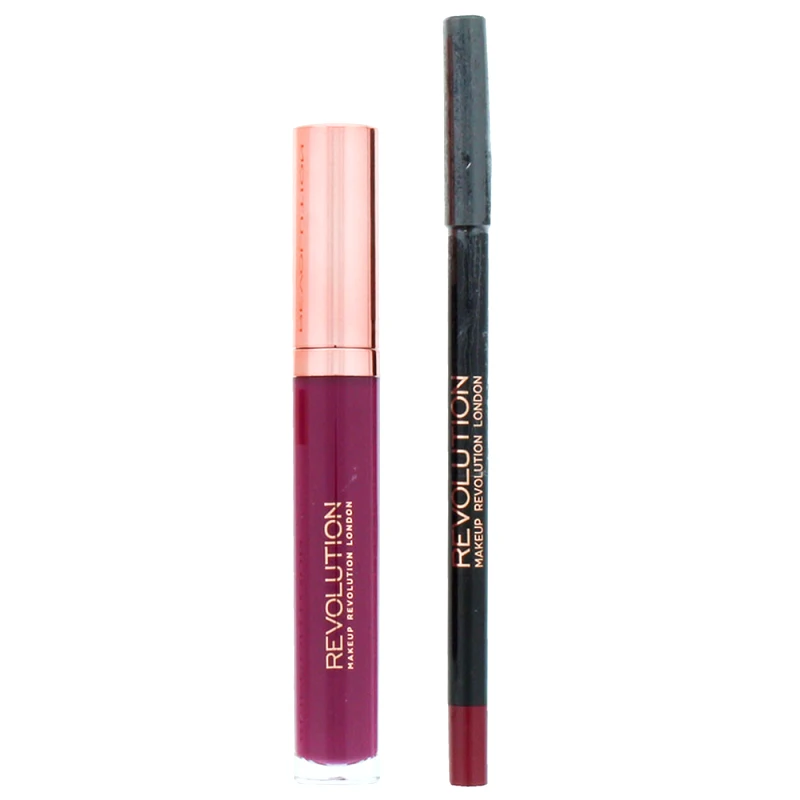 Revolution Beauty Retro Luxe Lipstick 5.5 ml & Lip Pencil Retro Luxe 1gr Integrity