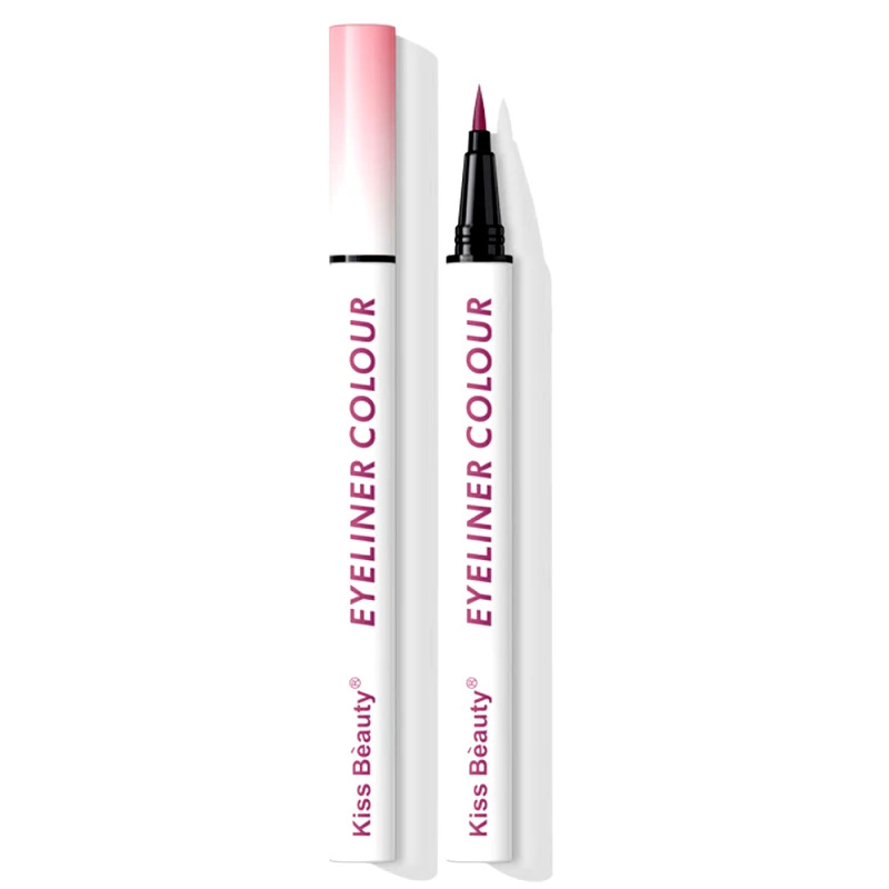 KISS BEAUTY Eyeliner Μαρκαδoράκι με Λεπτή Μύτη 1ml by La Meila Βυσσινί