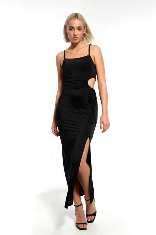 Anel Fashion ΜΑΞΙ ΜΑΥΡΟ ΦΟΡΕΜΑ ΜΕ ΛΕΠΤΗ ΤΙΡΑΝΤΑ