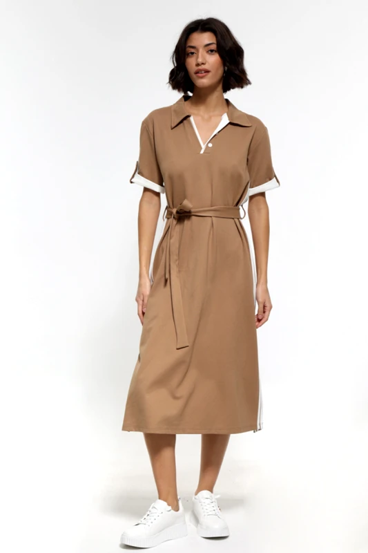 Anel Fashion ΚΑΜΗΛΟ ΚΟΝΤΟΜΑΝΙΚΟ ΟΛΟΣΩΜΟ ΦΟΡΕΜΑ ΜΕ ΖΩΝΗ ΜΕΣΗΣ ΚΑΙ ΓΙΑΚΑΔΑΚΙ