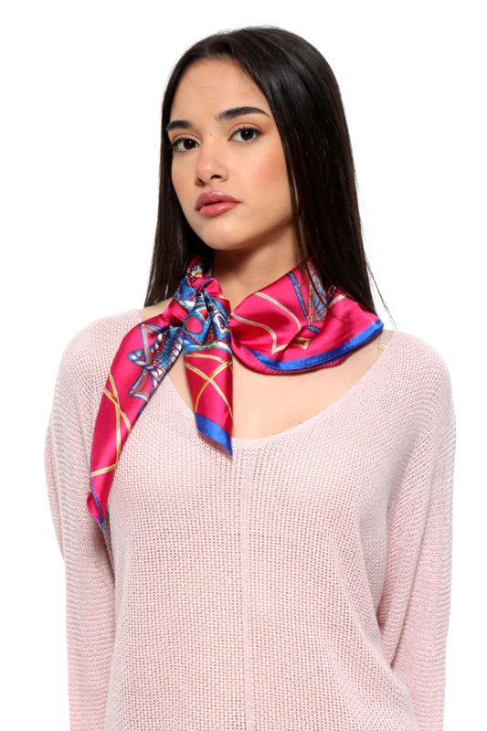 Anel Fashion ΚΟΚΚΙΝΟ ΠΟΛΥΧΡΩΜΟ ΓΥΝΑΙΚΕΙΟ ΦΟΥΛΑΡΙ F356