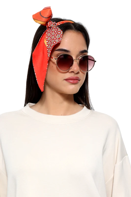 Anel Fashion ΠΟΡΤΟΚΑΛΙ ΠΟΛΥΧΡΩΜΟ ΓΥΝΑΙΚΕΙΟ ΦΟΥΛΑΡΙ F365