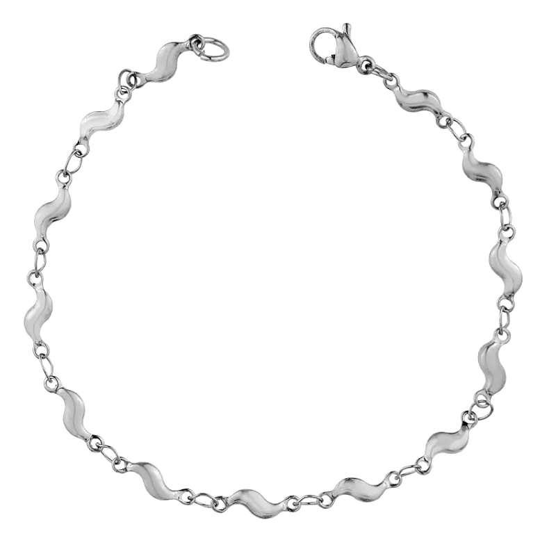 AMOR AMOR Βραχιόλι Ποδιού Από Ανοξείδωτο Ατσάλι ΤΑ28988 24cm