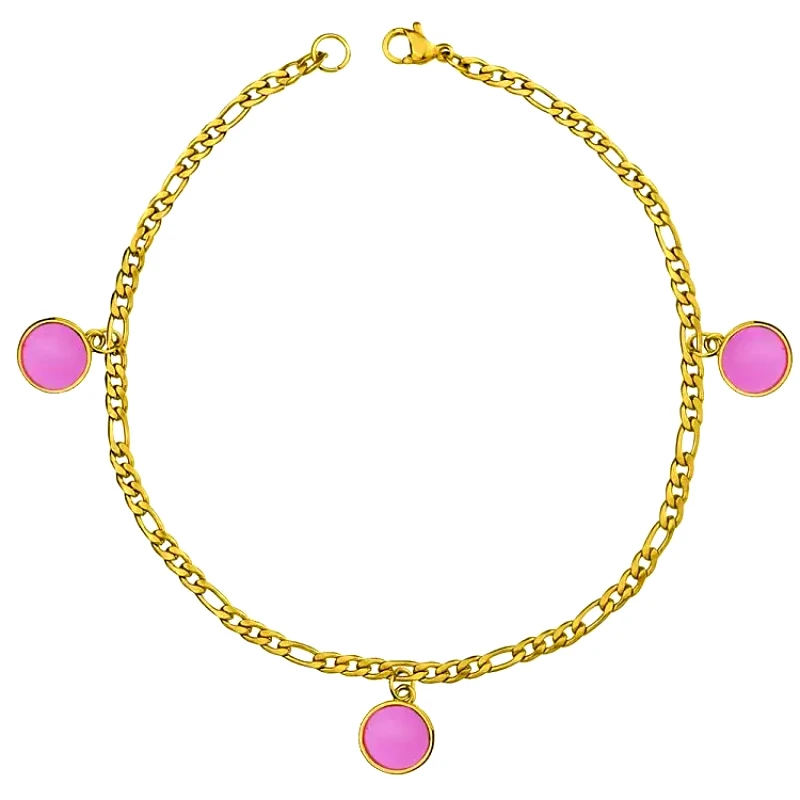 AMOR AMOR Βραχιόλι Από Ανοξείδωτο Ατσάλι Επιχρυσωμένο AA29061 18cm