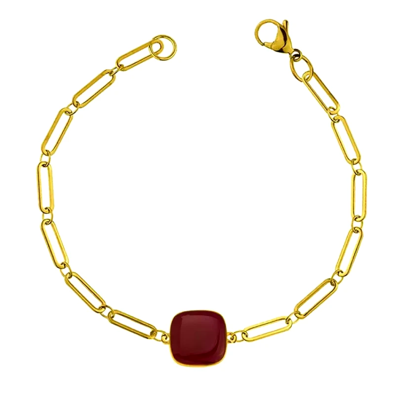 AMOR AMOR Βραχιόλι Από Ανοξείδωτο Ατσάλι Επιχρυσωμένο AA29123 21cm