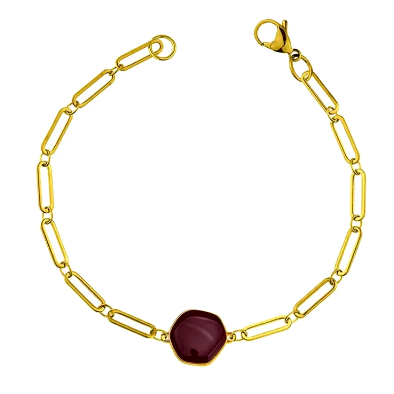 AMOR AMOR Βραχιόλι Από Ανοξείδωτο Ατσάλι Επιχρυσωμένο AA29126 14cm