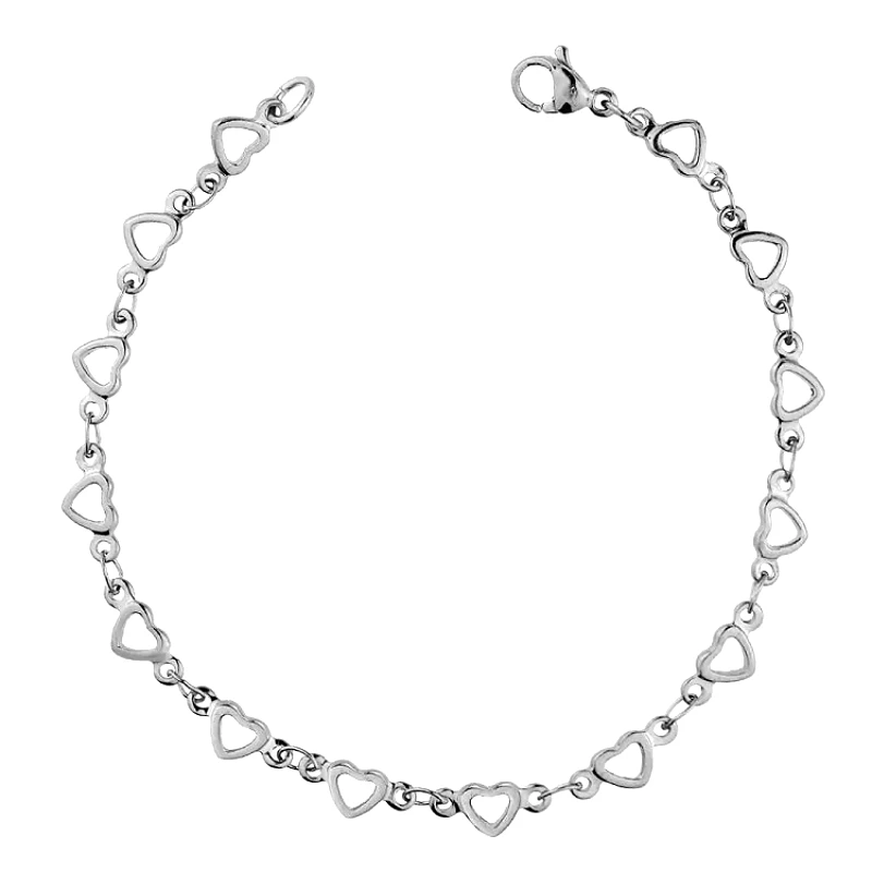 Βραχιόλι Από Ανοξείδωτο Ατσάλι Με Καρδιά TA28948 16cm φωτογραφία