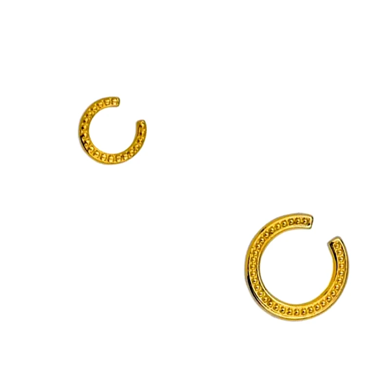 AMOR AMOR Σκουλαρίκια Κρίκοι Σετ Earcuff Από Ορείχαλκο Επιχρυσωμένο 24Κ PF47477