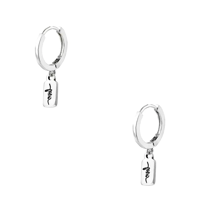 AMOR AMOR Σκουλαρίκια Κρίκοι Love Από Ορείχαλκο AA48038