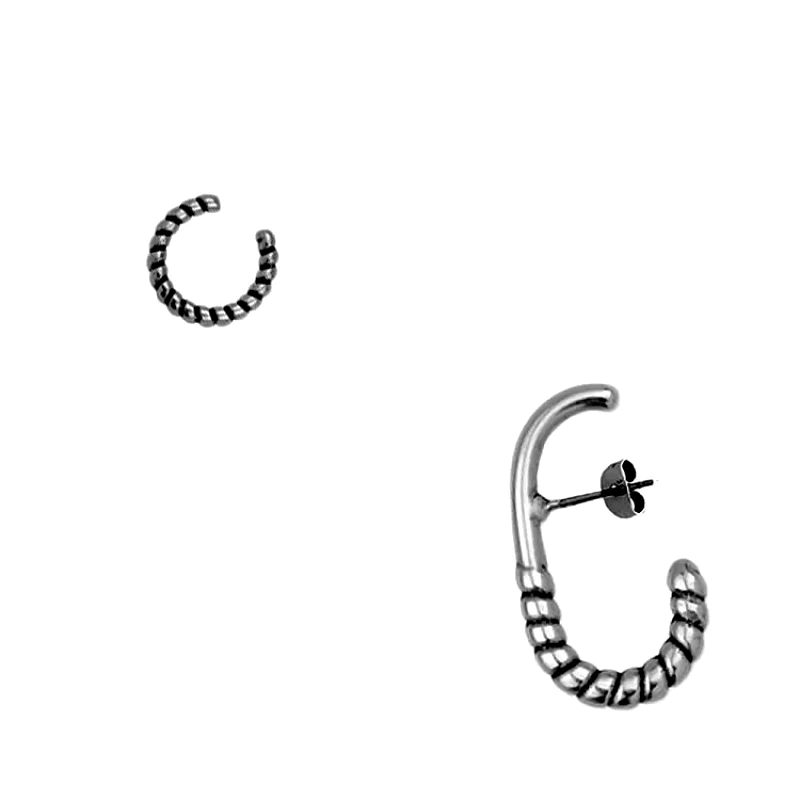 AMOR AMOR Σετ Σκουλαρίκι Λοβού Και Earcuff Από Ορείχαλκο PF47480