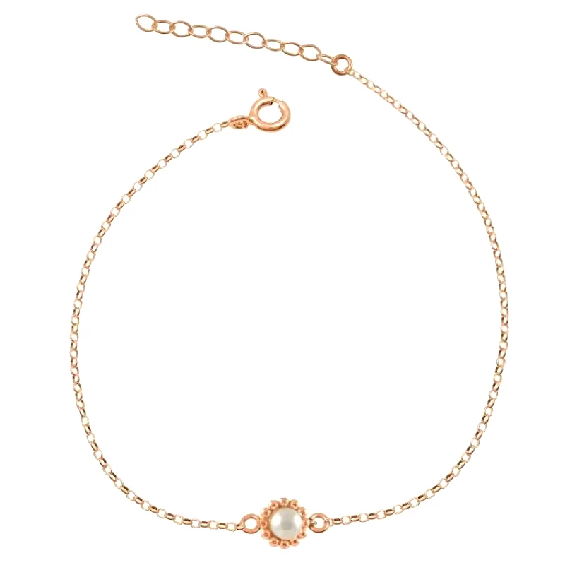 AMOR AMOR Βραχιόλι Από Ασήμι 925 Ροζ Επιχρυσωμένο Με Swarovski EX26961