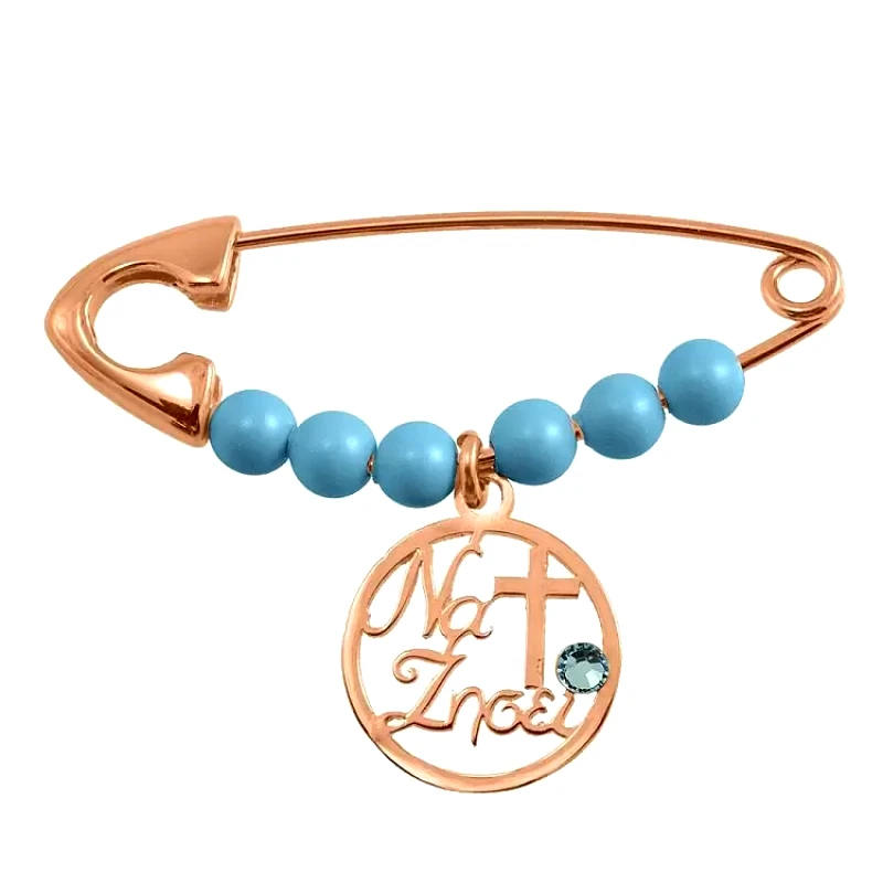 AMOR AMOR Παραμάνα Από Ασήμι 925 Ροζ Επιχρυσωμένο EX70436