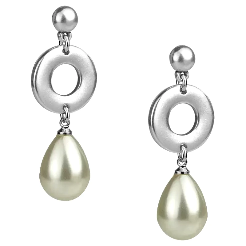 AMOR AMOR Σκουλαρίκια Από Ορείχαλκο Με Μαργαριτάρι AA45066