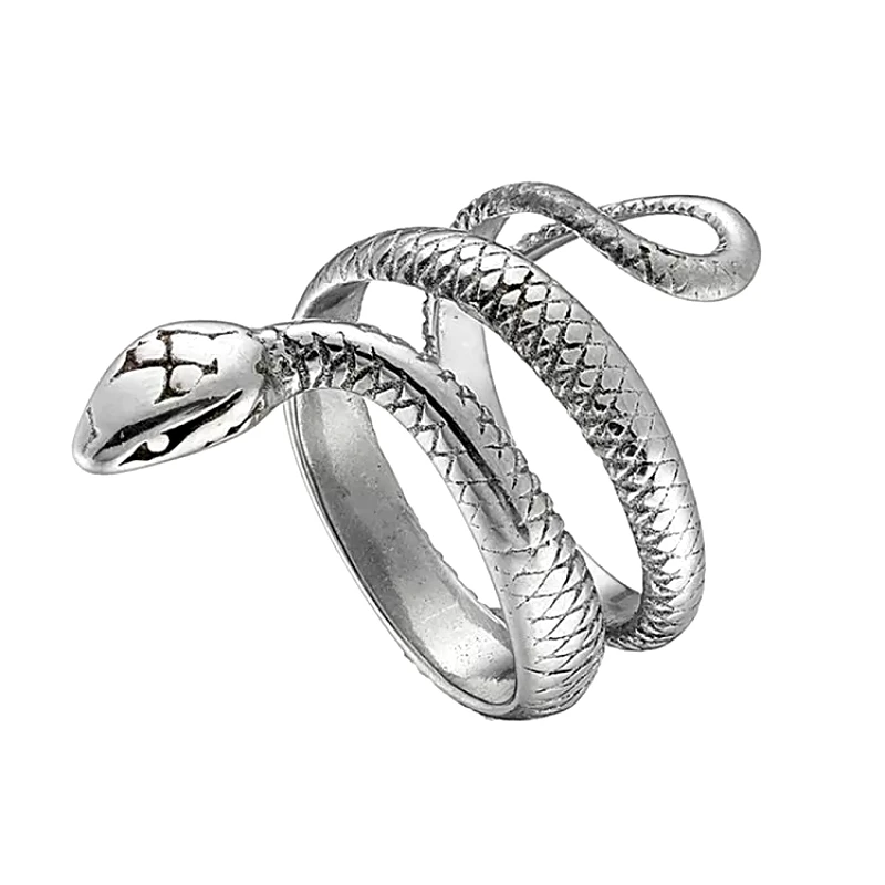 AMOR AMOR Δαχτυλίδι Από Ανοξείδωτο Ατσάλι Φίδι AS38826