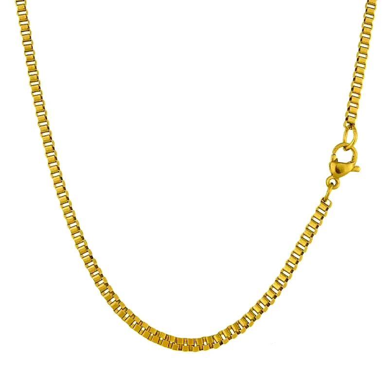 AMOR AMOR Κολιέ Αλυσίδα Από Ανοξείδωτο Ατσάλι Επιχρυσωμένο TA17151 55cm