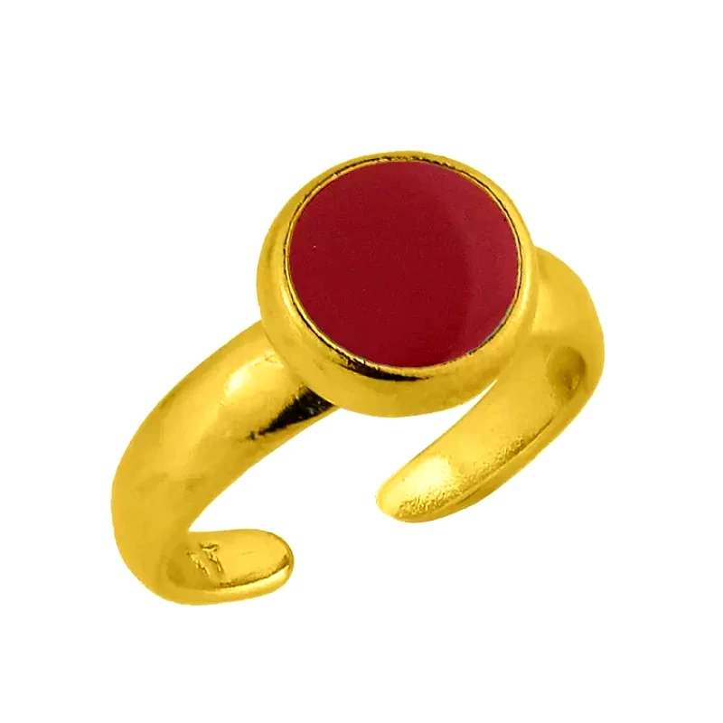 AMOR AMOR Δαχτυλίδι Από Ορείχαλκο Επιχρυσωμένο 24Κ PF38768