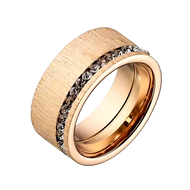 AMOR AMOR Δαχτυλίδι Από Ανοξείδωτο Ατσάλι Ροζ Επιχρυσωμένο AS30249