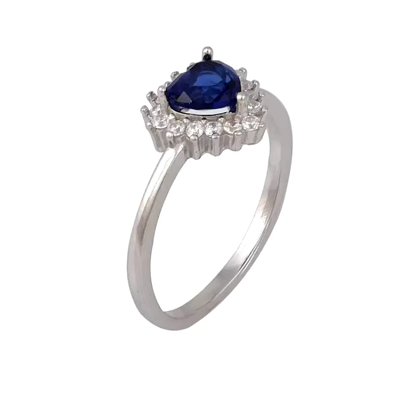 AMOR AMOR Δαχτυλίδι Ροζέτα Από Ασήμι 925 Καρδιά SS34295