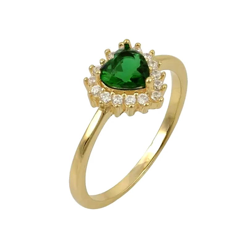 AMOR AMOR Δαχτυλίδι Ροζέτα Από Ασήμι 925 Επιχρυσωμένο Καρδιά SS34298