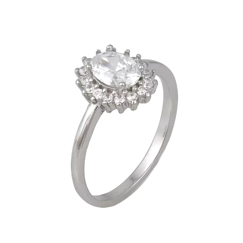 AMOR AMOR Δαχτυλίδι Ροζέτα Από Ασήμι 925 Οβάλ SS34280