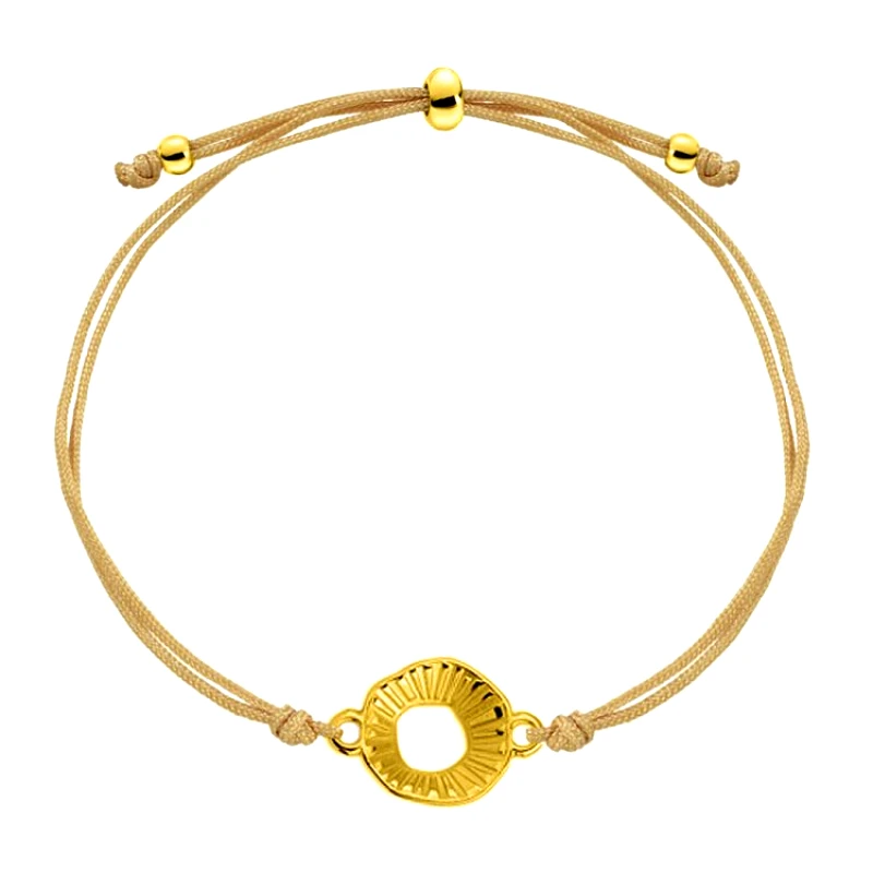 AMOR AMOR Βραχιόλι Από Κορδόνι Και Ορείχαλκο Επιχρυσωμένο 24K AA25066