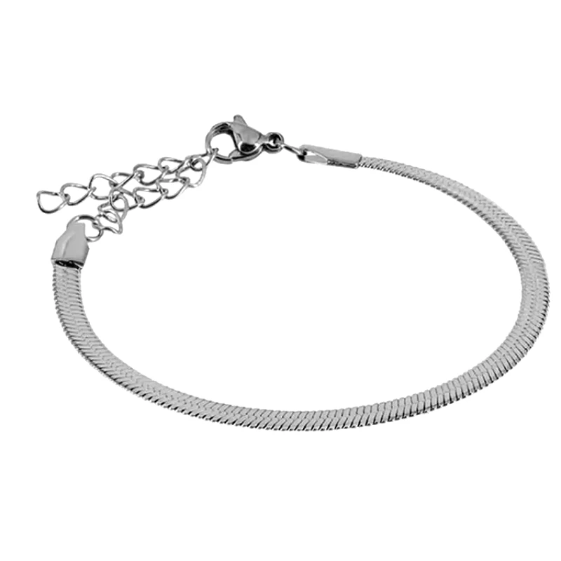 AMOR AMOR Βραχιόλι Ποδιού Φίδι 4 mm Από Ανοξείδωτο Ατσάλι MI29389