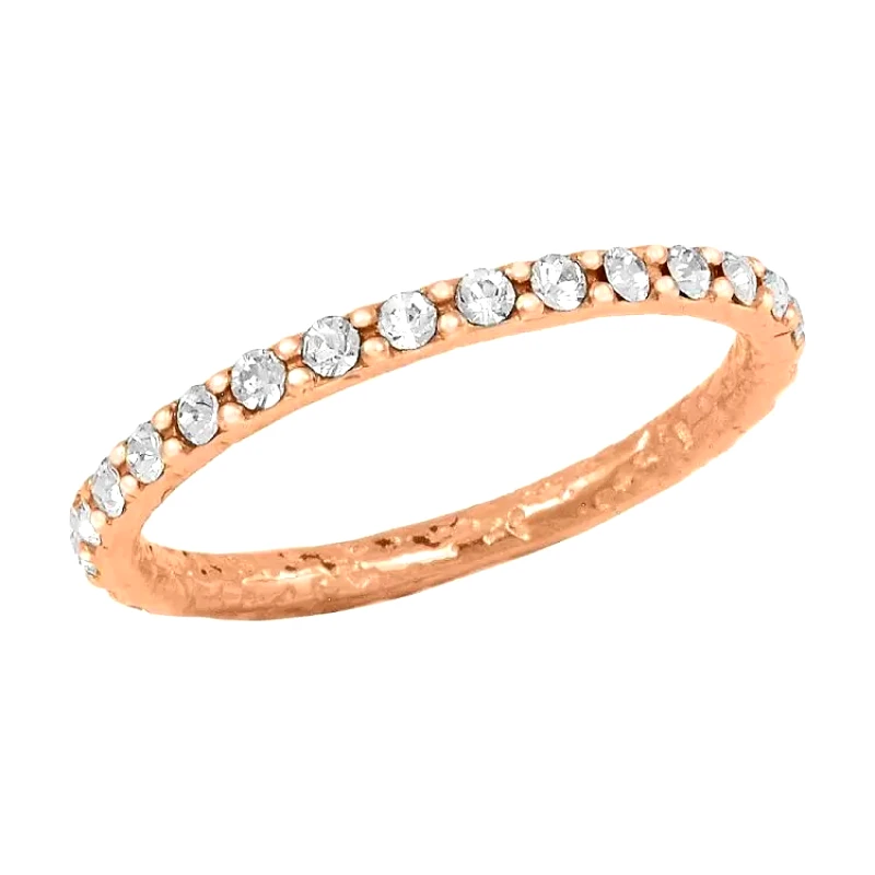 AMOR AMOR Δαχτυλίδι Από Ασήμι 925 Ροζ Επιχρυσωμένο Με Swarovski EX39400