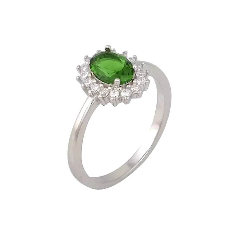 AMOR AMOR Δαχτυλίδι Ροζέτα Από Ασήμι 925 Οβάλ SS34278