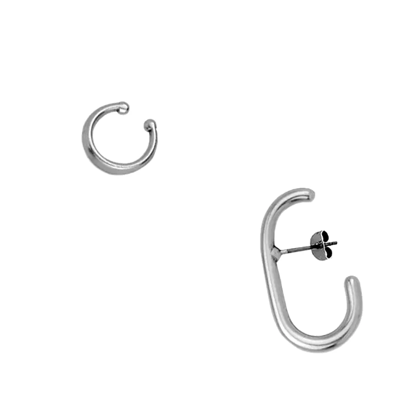 AMOR AMOR Σετ Σκουλαρίκι Λοβού Και Earcuff Από Ορείχαλκο PF47484