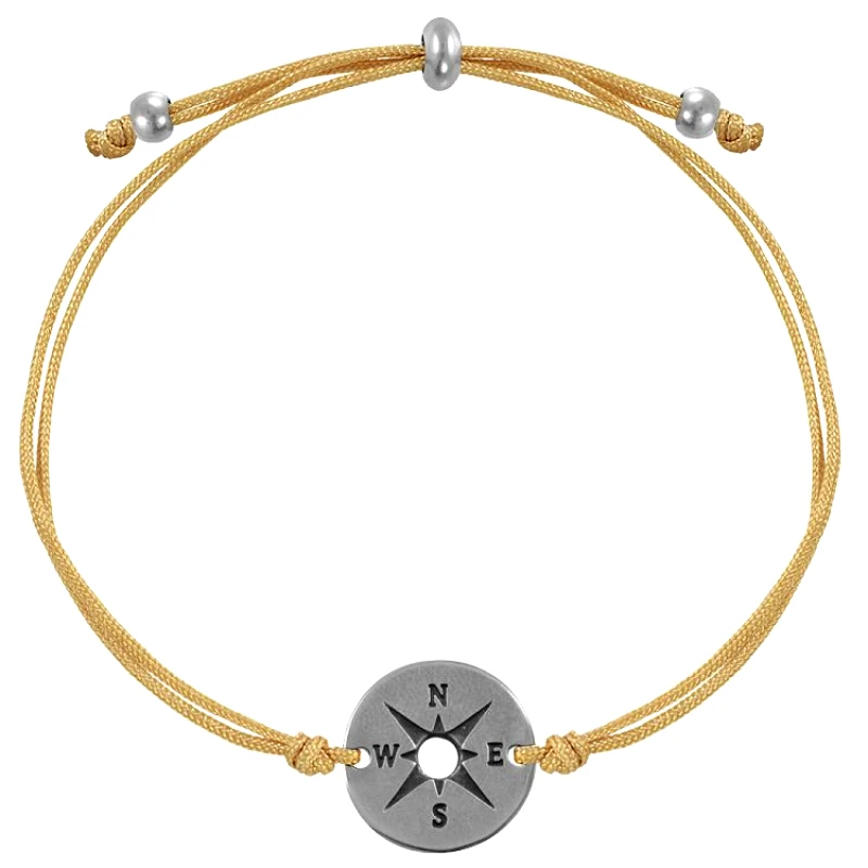 AMOR AMOR Βραχιόλι Από Κορδόνι Και Ορείχαλκο Με Πυξίδα AA28545