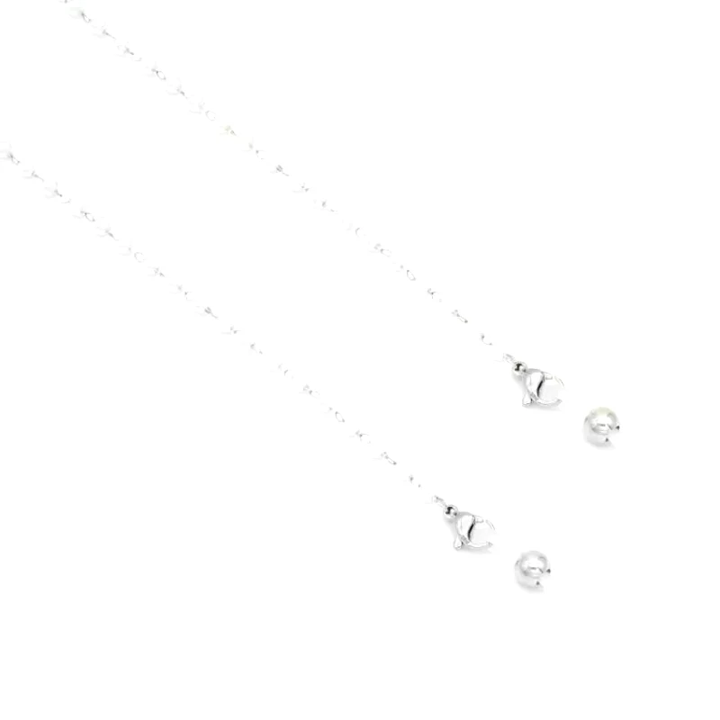 AMOR AMOR Αλυσίδα Γυαλιών Ροζάριο Μαργαριτάρι 3mm Από Ατσάλι MI95685