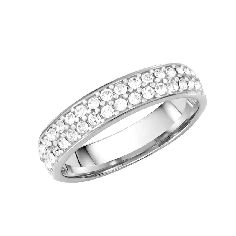 AMOR AMOR Δαχτυλίδι Από Ασήμι 925 Επιπλατινωμένο Με Swarovski EX39365