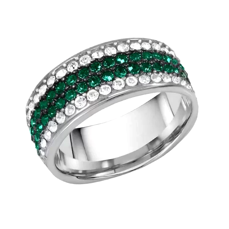 AMOR AMOR Δαχτυλίδι Από Ασήμι 925 Επιπλατινωμένο Με Swarovski EX39374