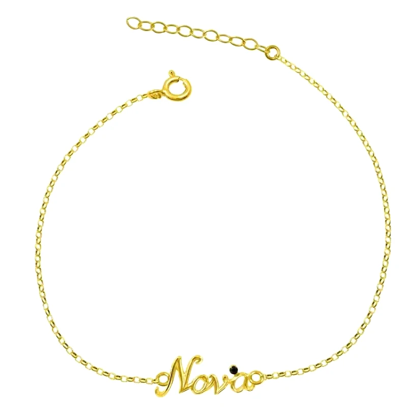 AMOR AMOR Βραχιόλι Από Ασήμι 925 Επιχρυσωμένο Με Νονά EX27046