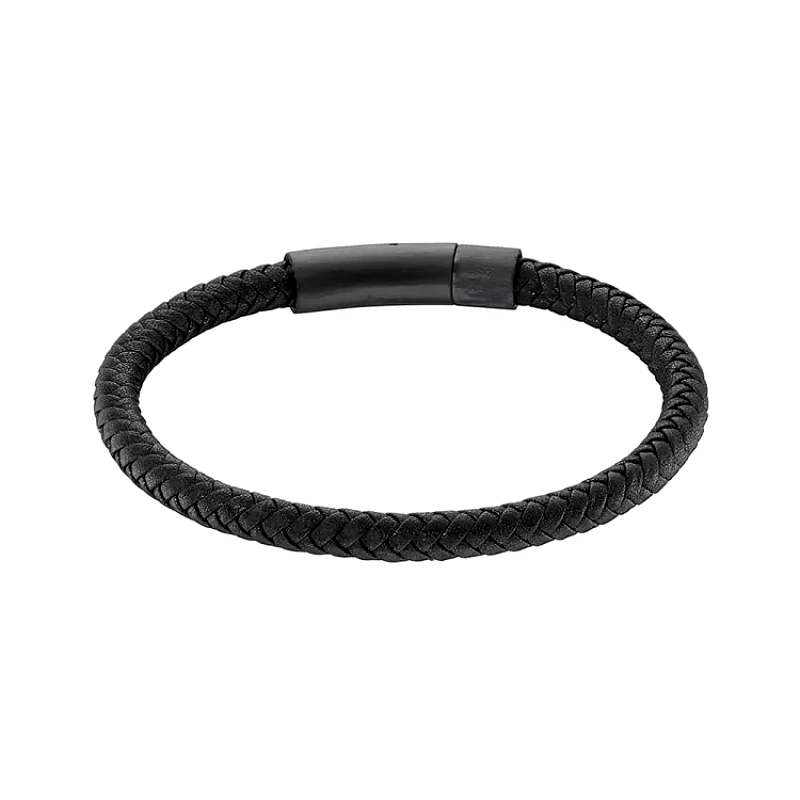 AMOR AMOR Βραχιόλι Από Δέρμα Και Ανοξείδωτο Ατσάλι AS29557