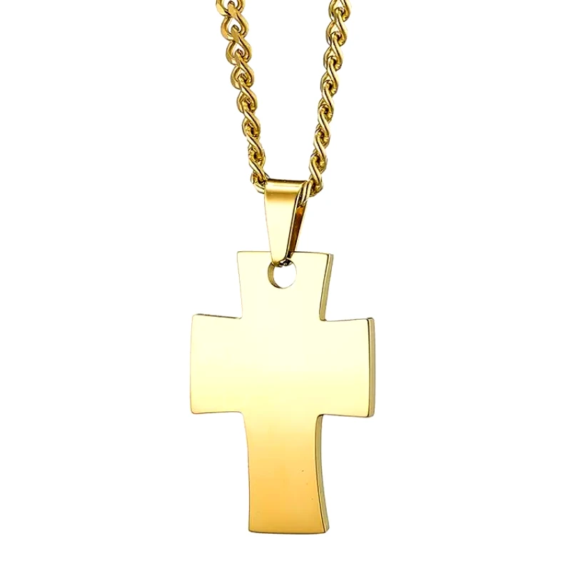 AMOR AMOR Κολιέ Από Ανοξείδωτο Ατσάλι Επιχρυσωμένο Με Σταυρό AS14239