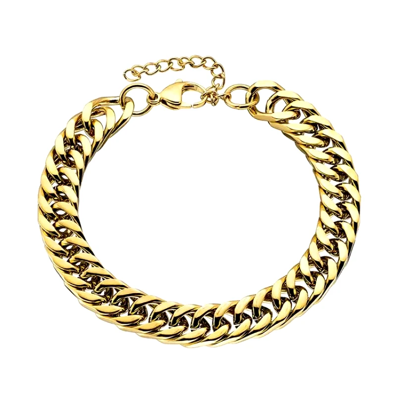 AMOR AMOR Βραχιόλι Ποδιού Αλυσίδα Από Ανοξείδωτο Ατσάλι Επιχρυσωμένο AS23606