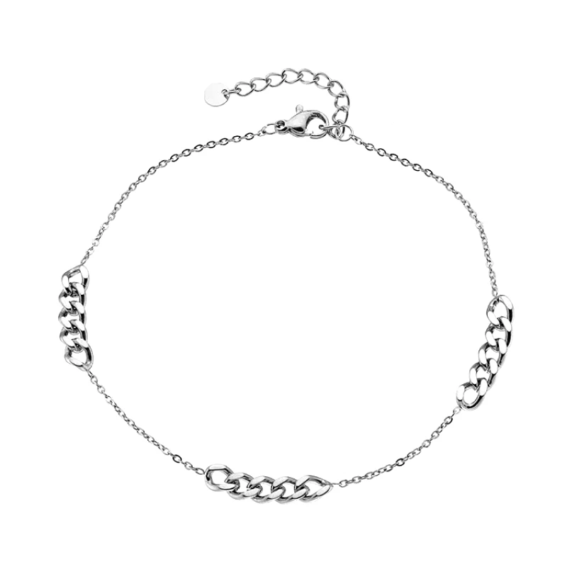 AMOR AMOR Βραχιόλι Ποδιού Αλυσίδα Από Ανοξείδωτο Ατσάλι AS23611