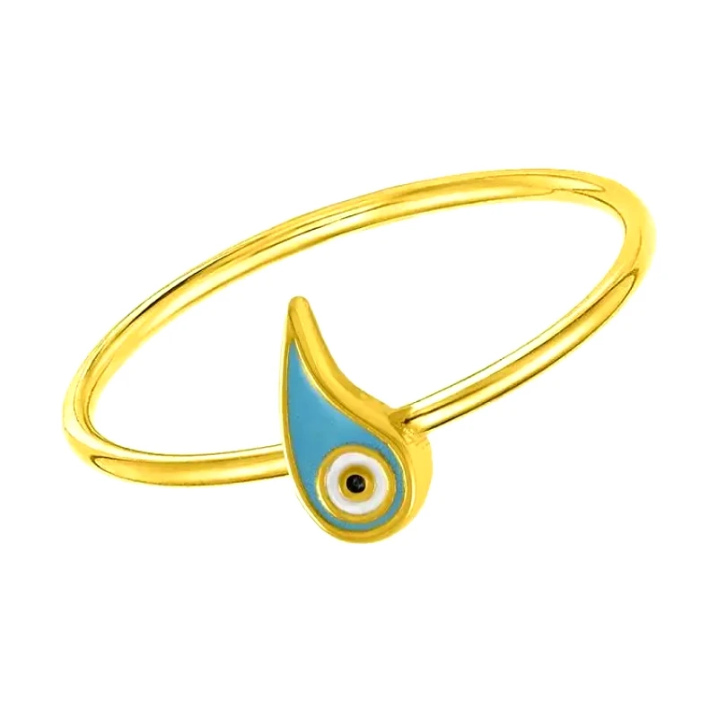 AMOR AMOR Δαχτυλίδι Από Ασήμι 925 Επιχρυσωμενο Με Ματάκι EX39411