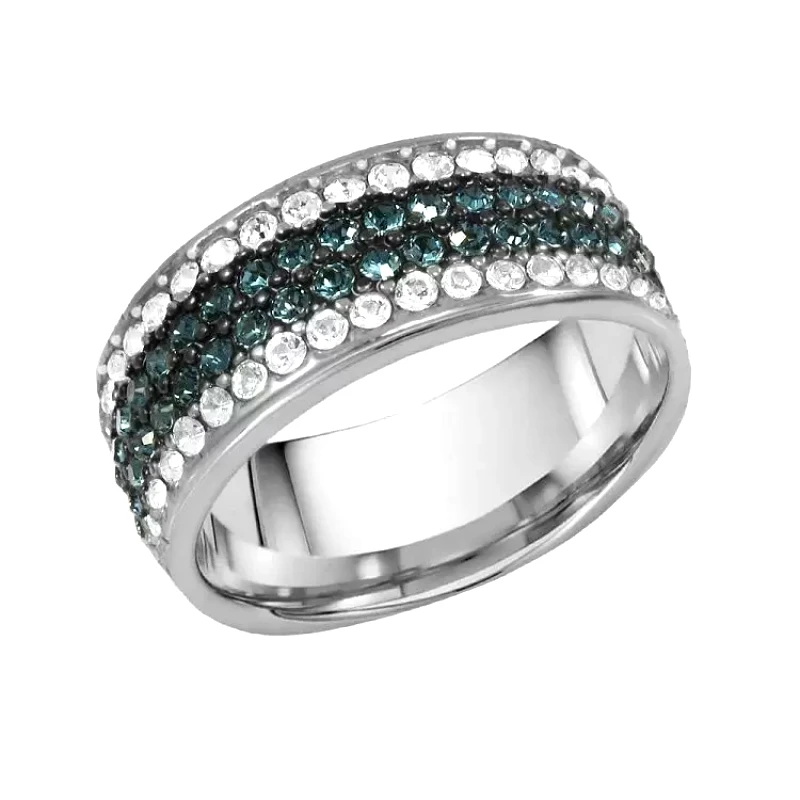 AMOR AMOR Δαχτυλίδι Από Ασήμι 925 Επιπλατινωμένο Με Swarovski EX39371