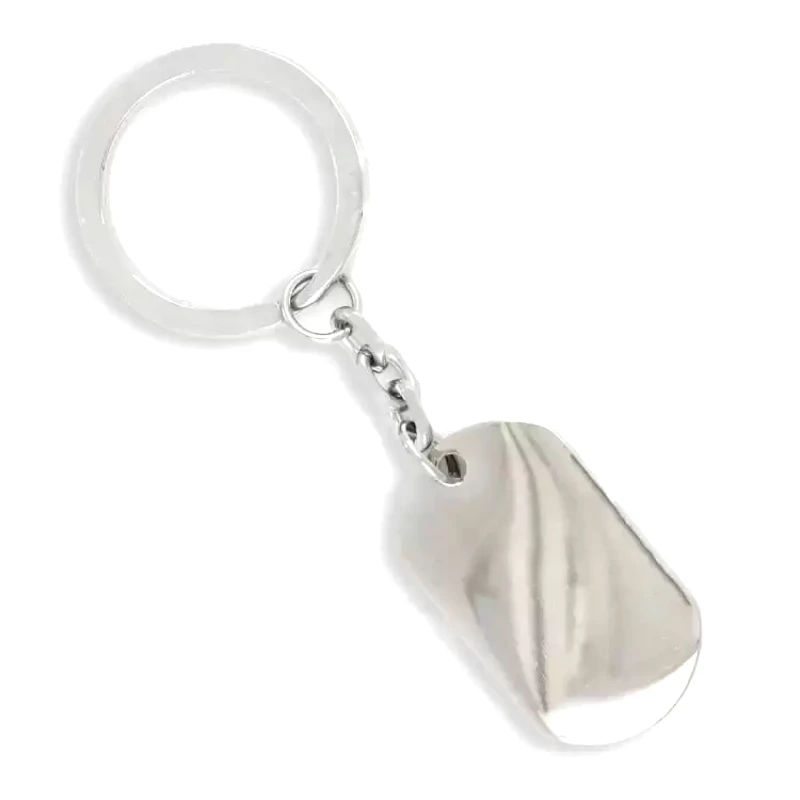 AMOR AMOR Μπρελόκ Από Ανοξείδωτο Ατσάλι Με Ταυτότητα Ορθογώνια TU98047