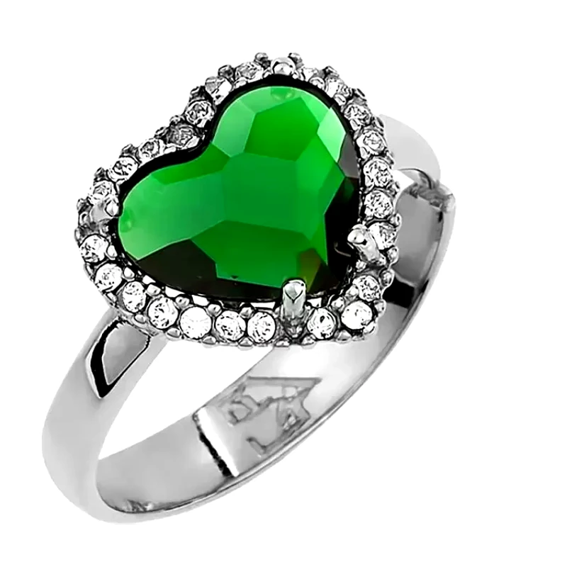 AMOR AMOR Δαχτυλίδι Από Ασήμι 925 Επιπλατινωμένο Με Καρδιά Swarovski EX39610